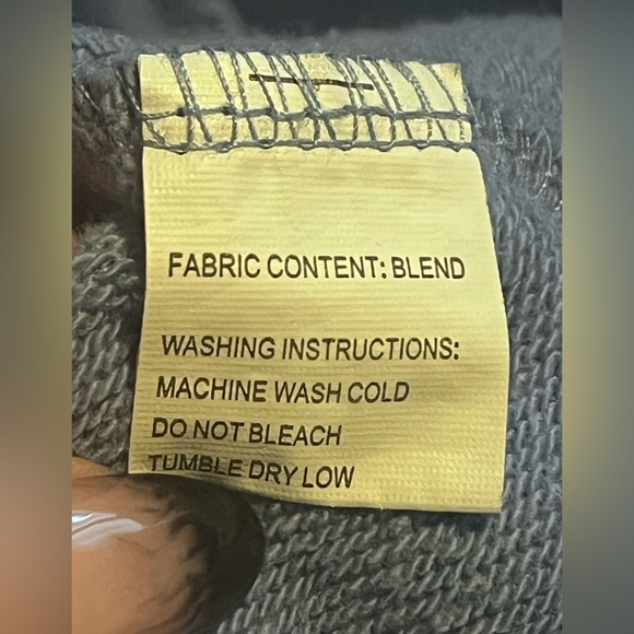 3/4 Sleeve Oversized Cropped Crewneck Sweatshirt - Picture 8 of 8